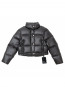 Enigma cropped puffer jacket black 