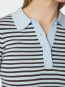 Fannya ls stripe knit polo lt blue stripe 
