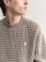 Fox head waffle stitch knit moon beige 