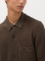 Fredensborg mercerised cotton knitted shirt coffee 