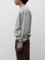 Gilja brushed diagonal cotton fleece grey mel 
