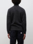 Hagen wool cotton rib cardigan dk grey 