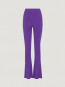 Knit slit pants bright purple 