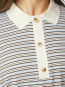 Lirenne striped polo blouse lt blue 