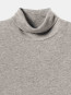 Lyocell wool turtleneck top mid grey 