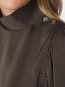 Parisa heavy sateen blouse dark brown 