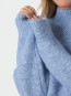 Paulina fluffy knit blouse dusty blue 