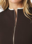 Quiana two-way zip knit jacket dk brown 