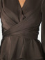 Rista heavy sateen blouse dark brown 