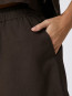 Shala linen shorts dark brown 