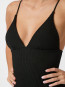 Skin sand crepe swimsuit black 