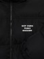 Slogan puffer jacket black 