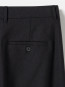 Tapered pleated melange pants black mel 
