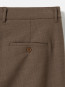 Tapered pleated melange pants brown mel 
