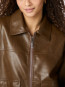 Titan faux leather jacket lt brown XS