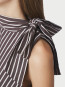 Veda wide stripe top dk brown 