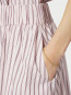 Yara long double stripe skirt rose XS