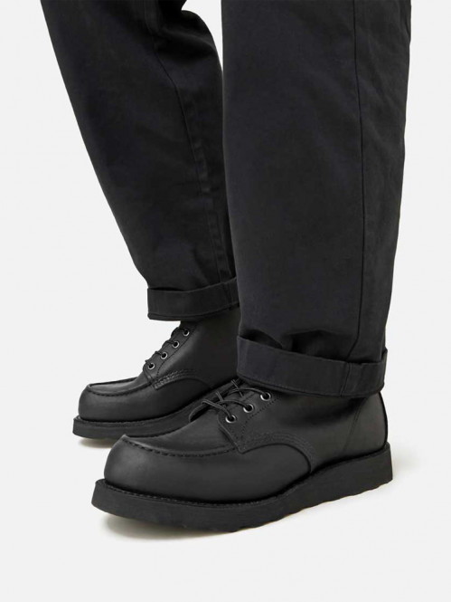 6 inch classic moc boots black harness 