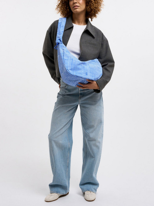Moon bag ruffle vichy cobalt 