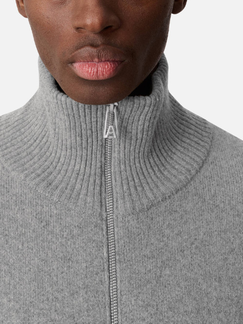 Core zip-up sweater grey mel 