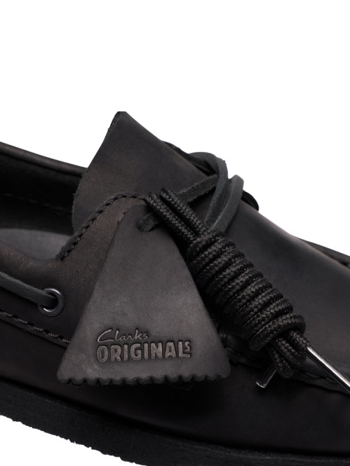 Godney Boat moccasin black leather 