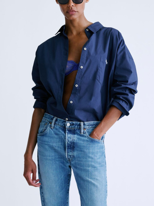 Hailey coverups shirt dark blue S
