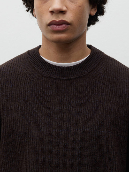 Henning cotton wool rib sweater dk purple 