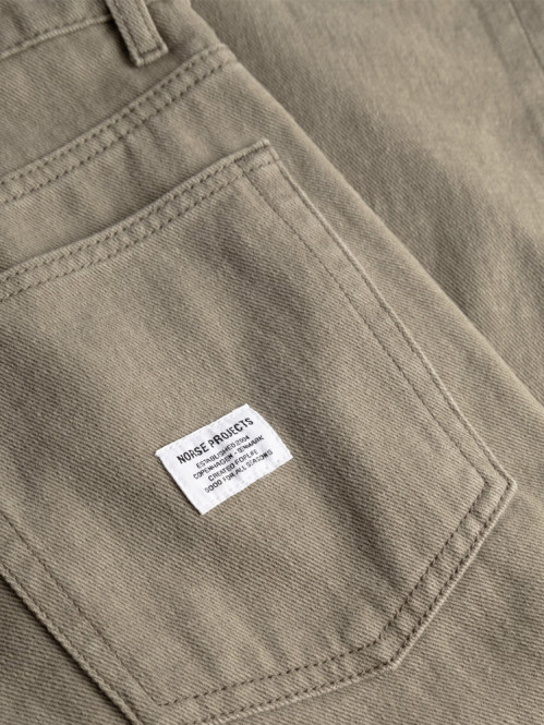 Korshavn relaxed 5 pocket pants resist dyed vetiver 