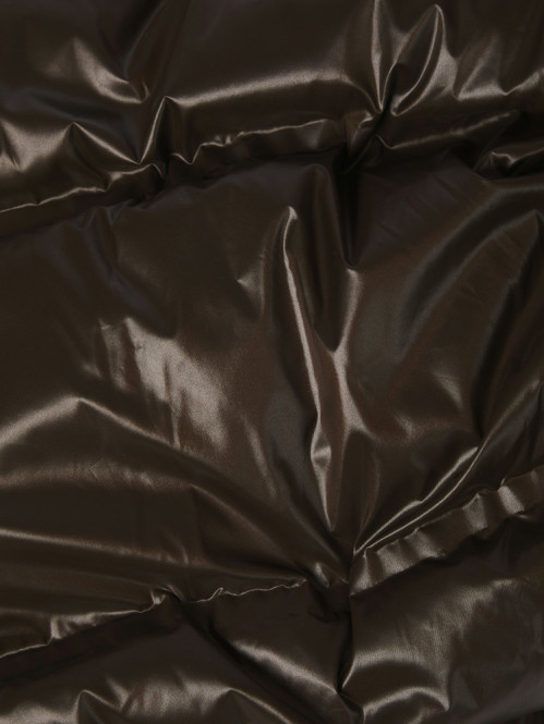 Rhea shiny puffer jacket chocolate brown 