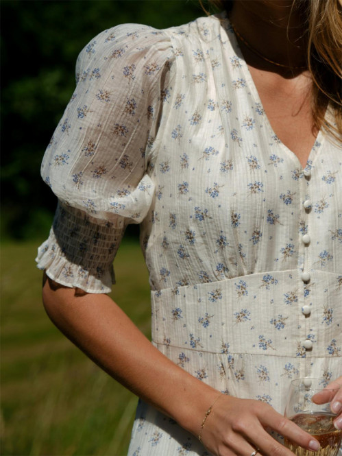 Valley soft fleur dress creme 