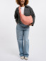 Moon bag ruffle vichy hot coral 