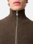 Core zip-up sweater dk brown 