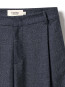 Cropped melange wide-pleat pants navy mel 36