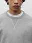 Gilja brushed diagonal cotton fleece grey mel 
