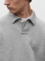 Huartdal brushed diagonal cotton fleece grey mel 