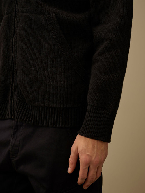 Cotton mixed zipped cardigan eclipse 