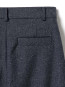Cropped melange wide-pleat pants navy mel 36
