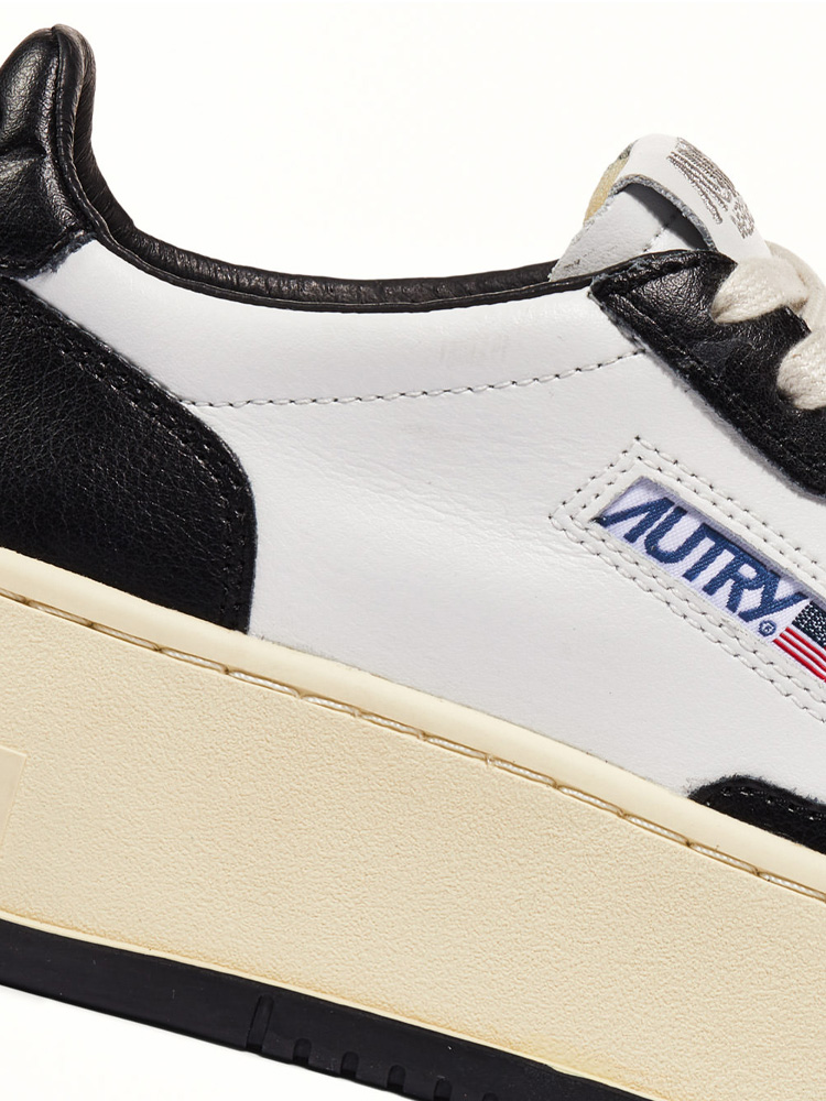 Black white platform sneakers deals